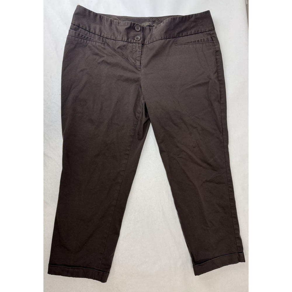 Y2K The Limited Collection Drew Fit Pants Workwear Cropped Brown Women Size 14